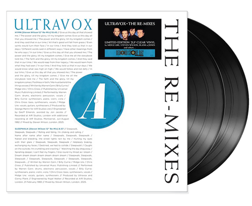 The Re-mixes (Clear Vinyl) - Ultravox (2LP)