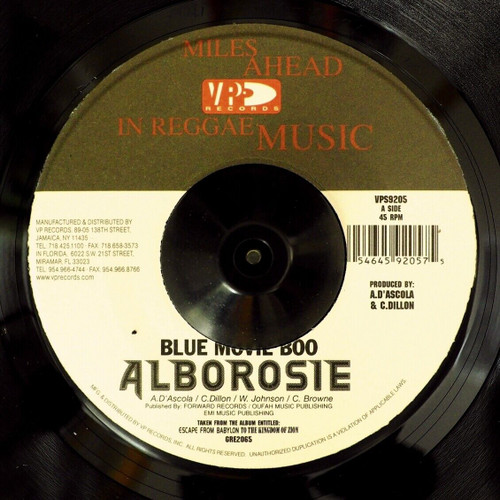 Blue Movie Boo - Alborosie (7 Inch Vinyl)