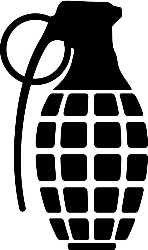  Car Decals - Car Stickers Grenade Car Decals AnyDecals.com