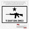 Come and Take It AR15 Outlined Car Decal