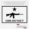 Come and Take It AR15 Outlined Car Decal