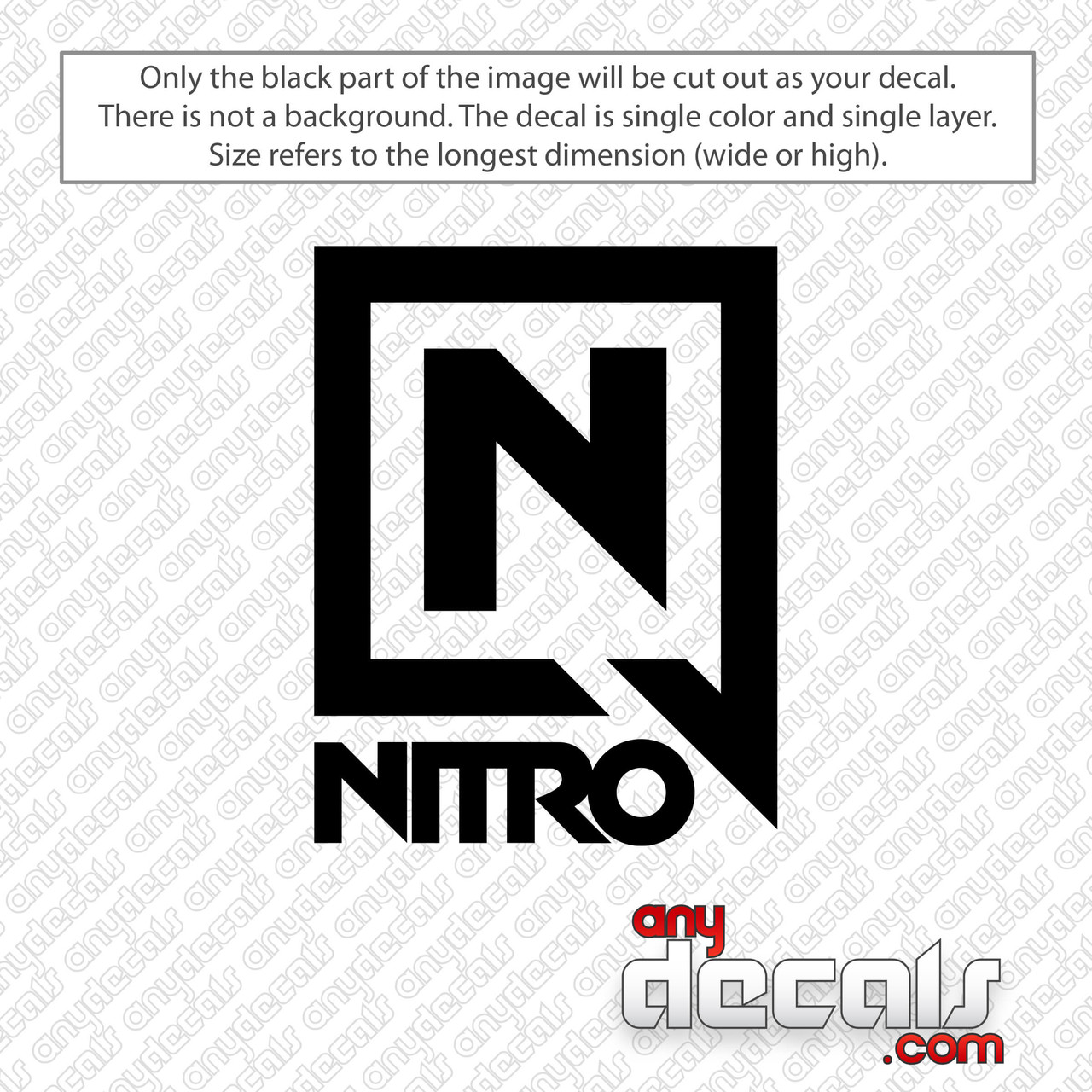 Nitro Snowboards Logo Decal Sticker - AnyDecals.com