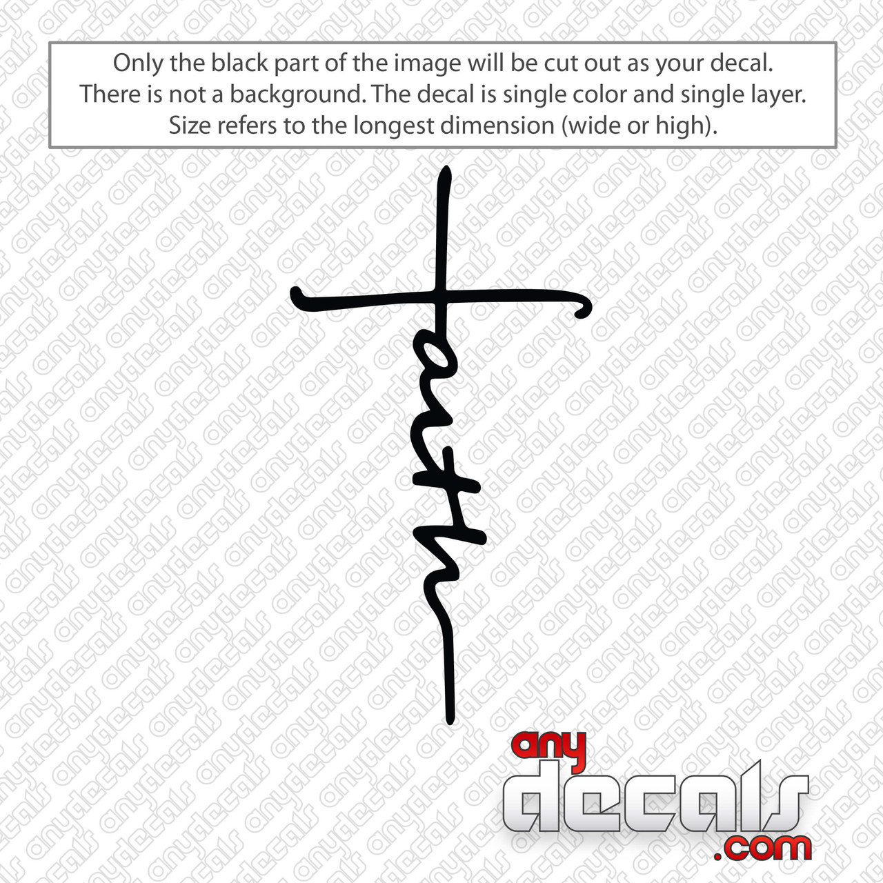 Faith Cross Decal Sticker