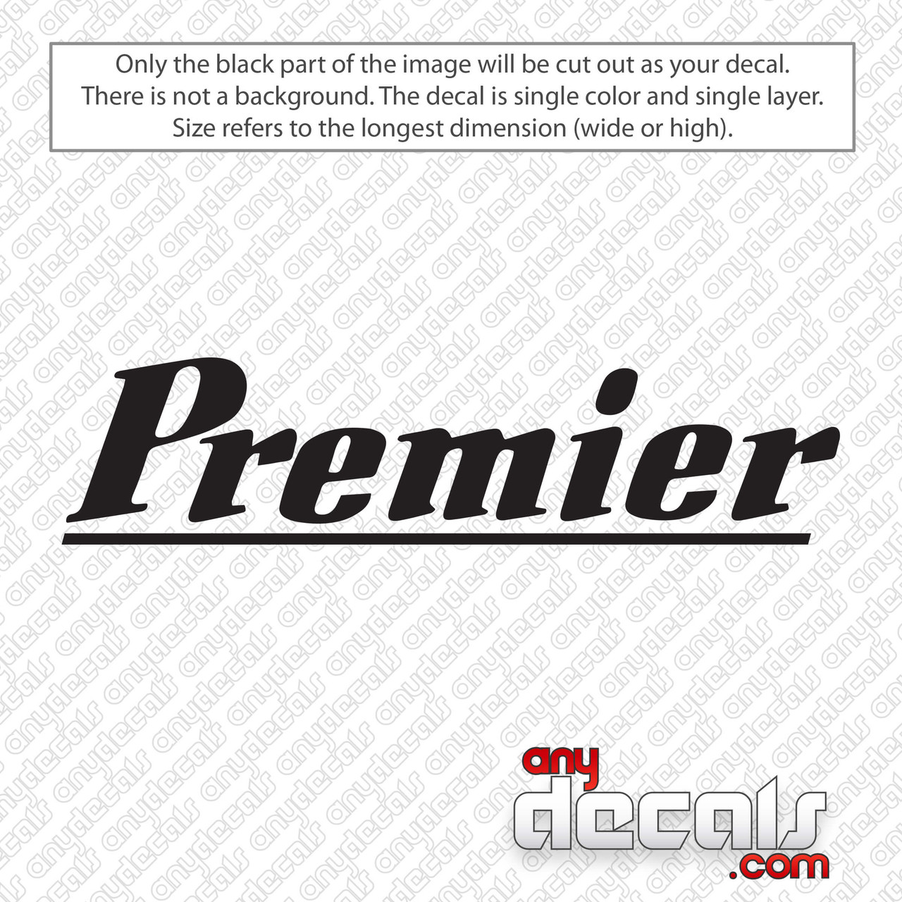 PREMIER DRUMS logo decal window vinyl sticker decal 14"