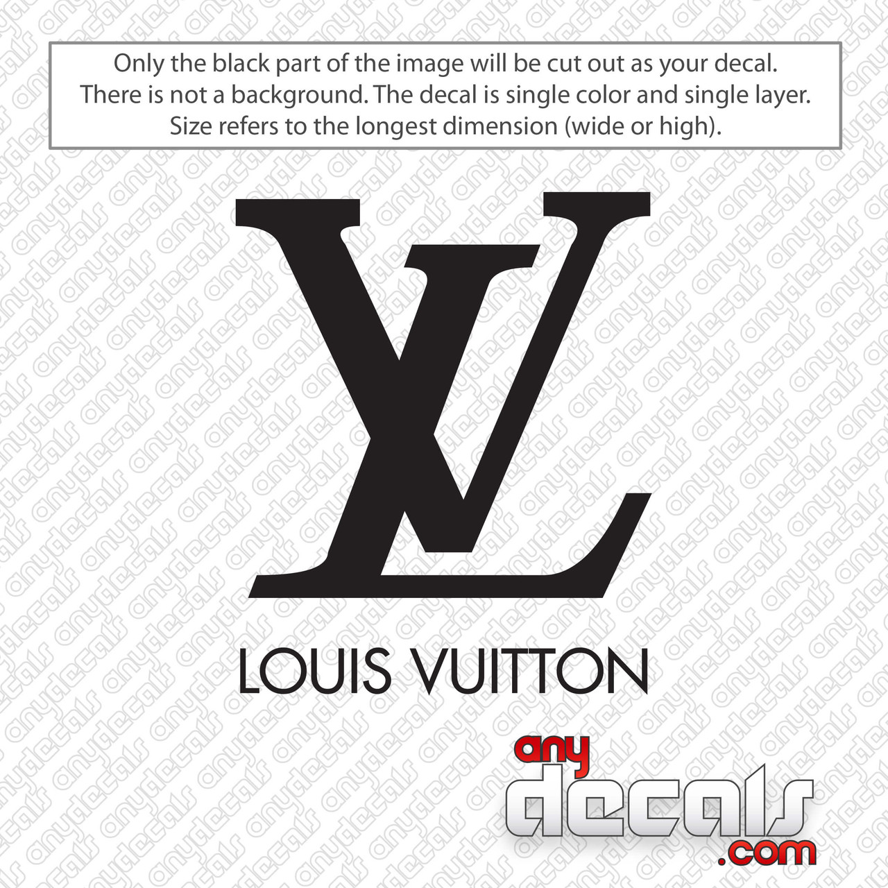 Louis Vuitton Logo With Text Decal Sticker