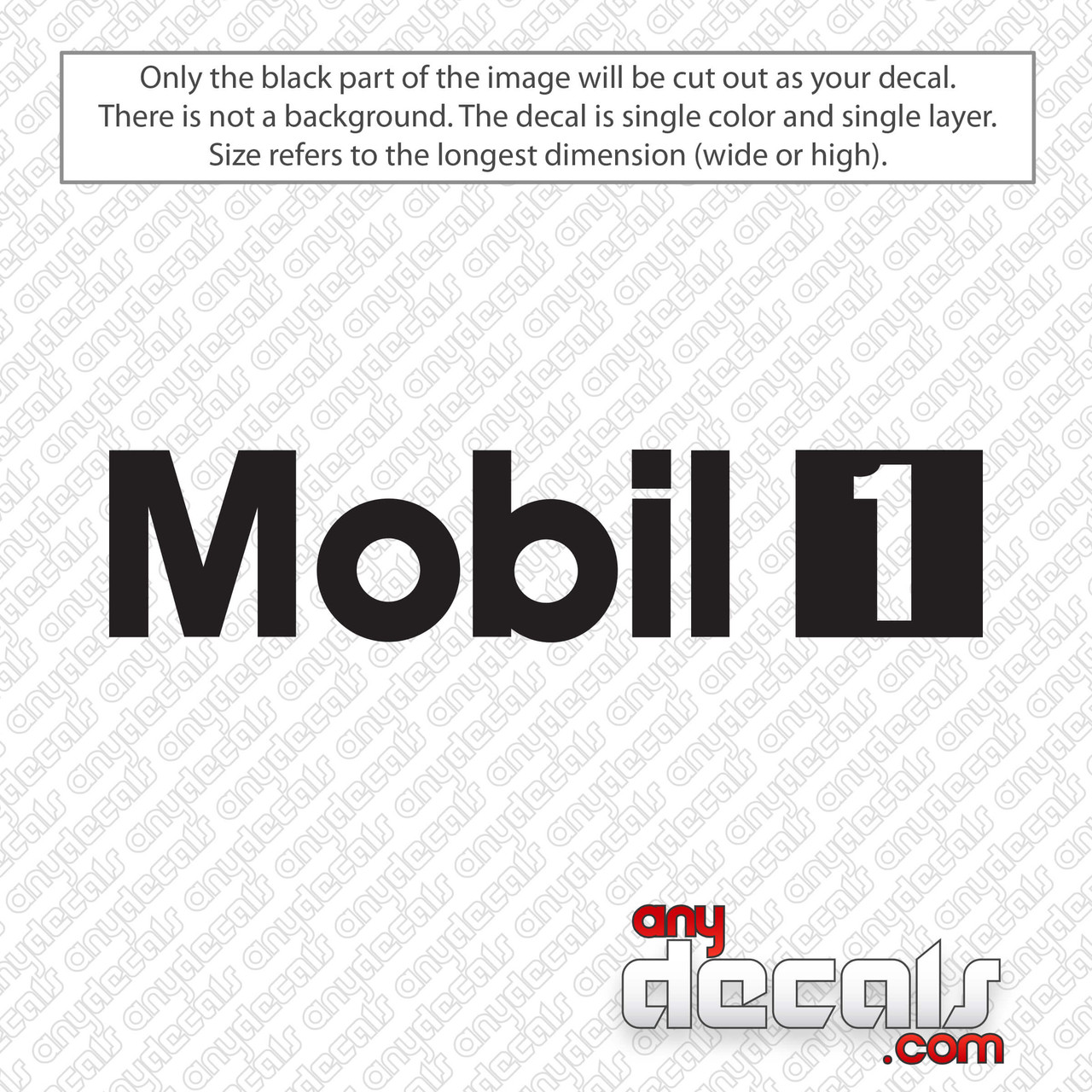 Mobil 1 Logo Decal Sticker -