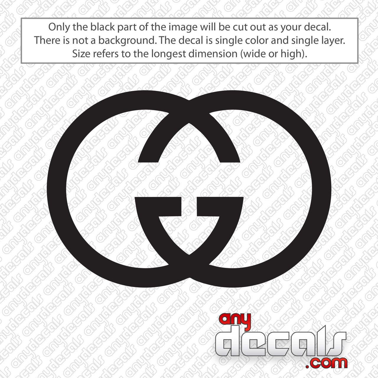 Gucci Emblem Decal Sticker - AnyDecals.com