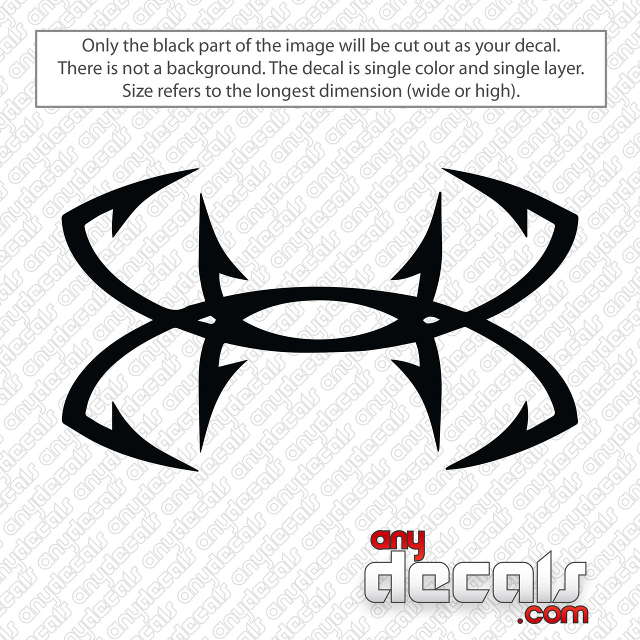 Under Armour Fishing Decal Sticker 