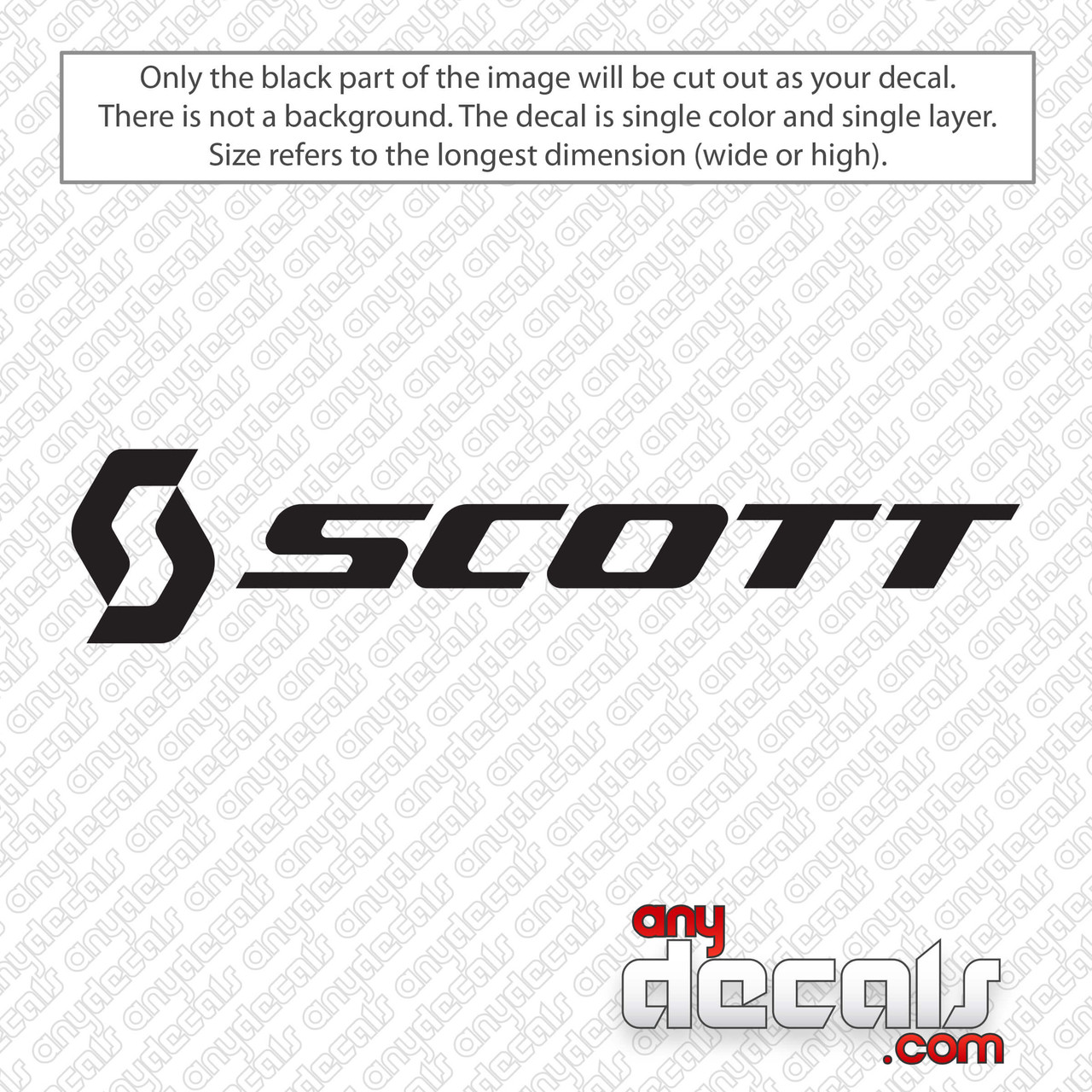 Scott Logo Long Decal Sticker - AnyDecals.com