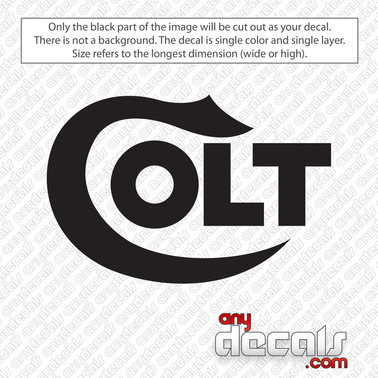 Colt Logo Decal Sticker - AnyDecals.com