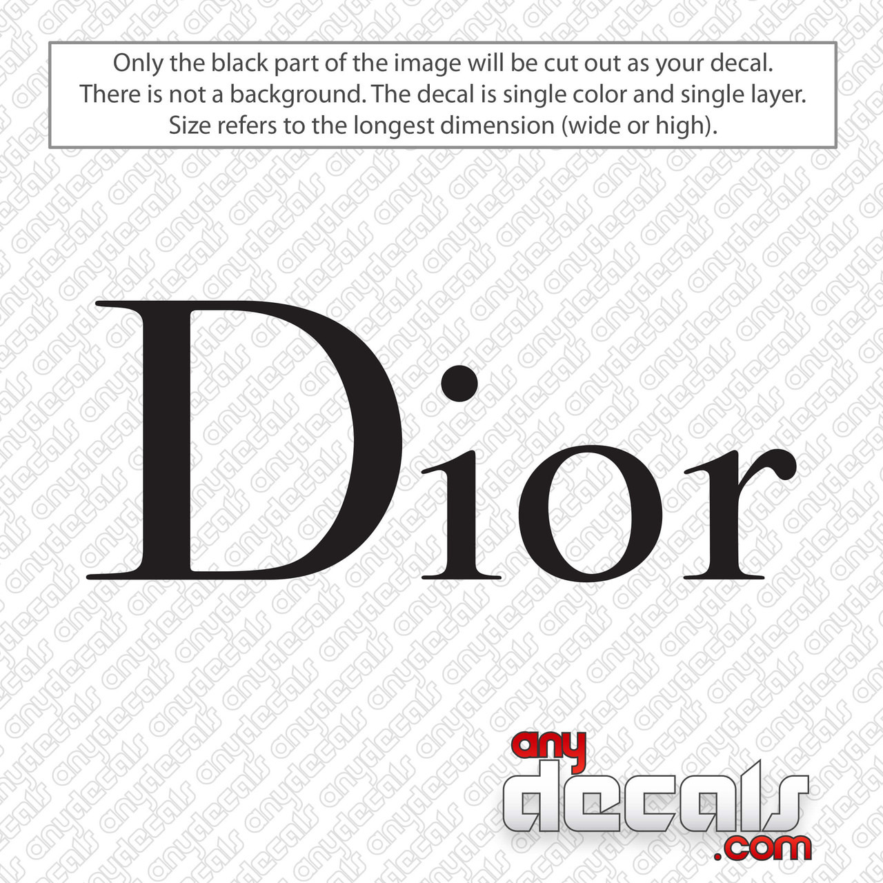 Dior Logo Decal Sticker 