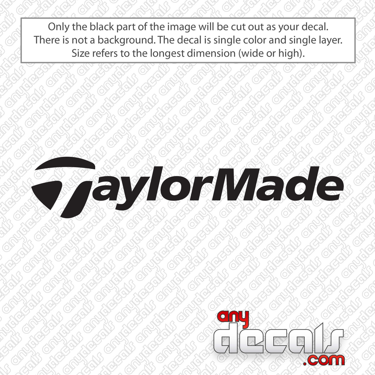 TaylorMade Logo Golf Decal Sticker - AnyDecals.com