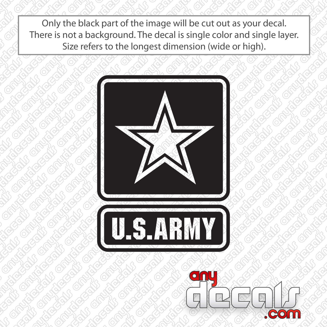 US Army Insignia - Personalized Clear Stickers