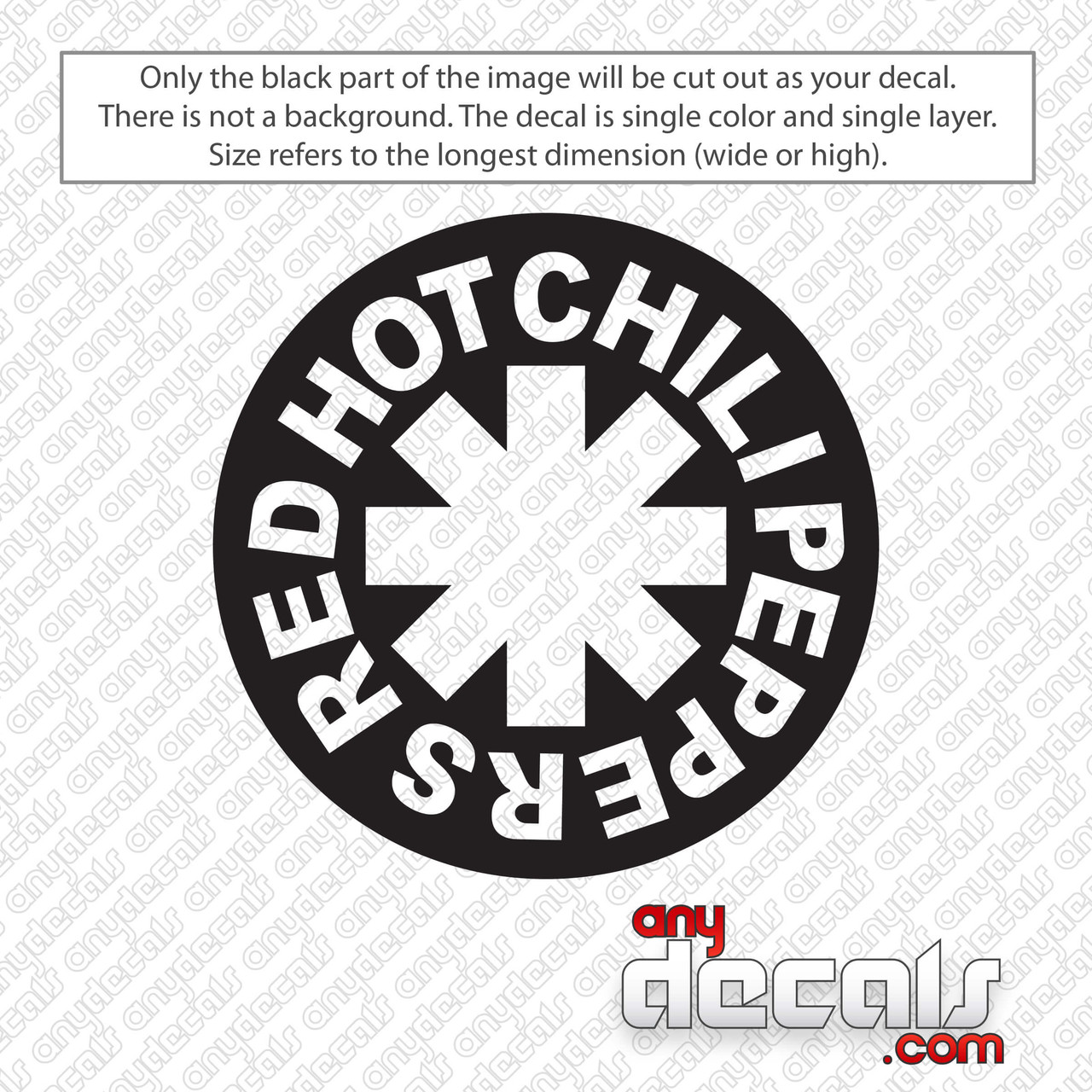 Red Hot Chili Peppers Band Logo Decal Sticker - AnyDecals.com