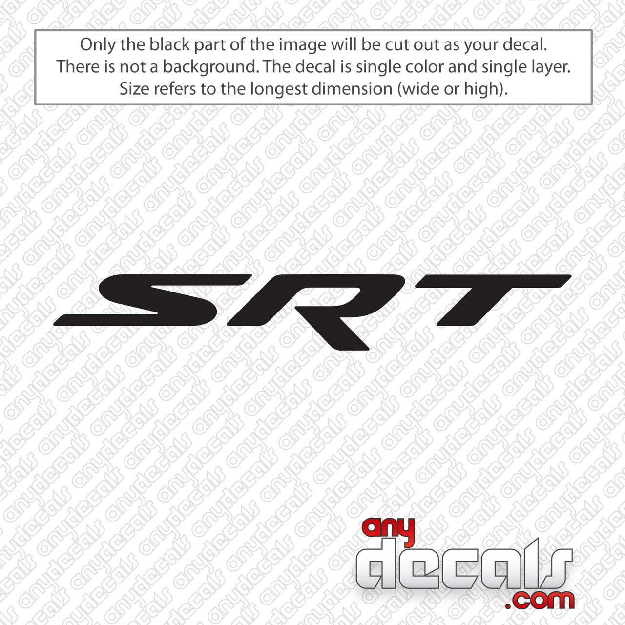 SRT Steering Wheel Emblem Overlay Decal for Challenger SRT