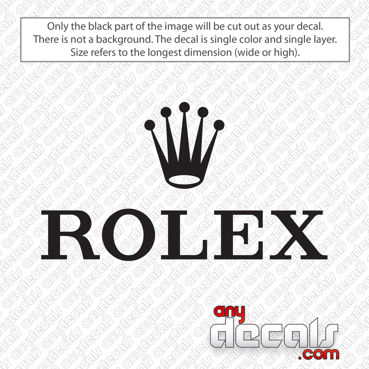 Rolex sales text symbol