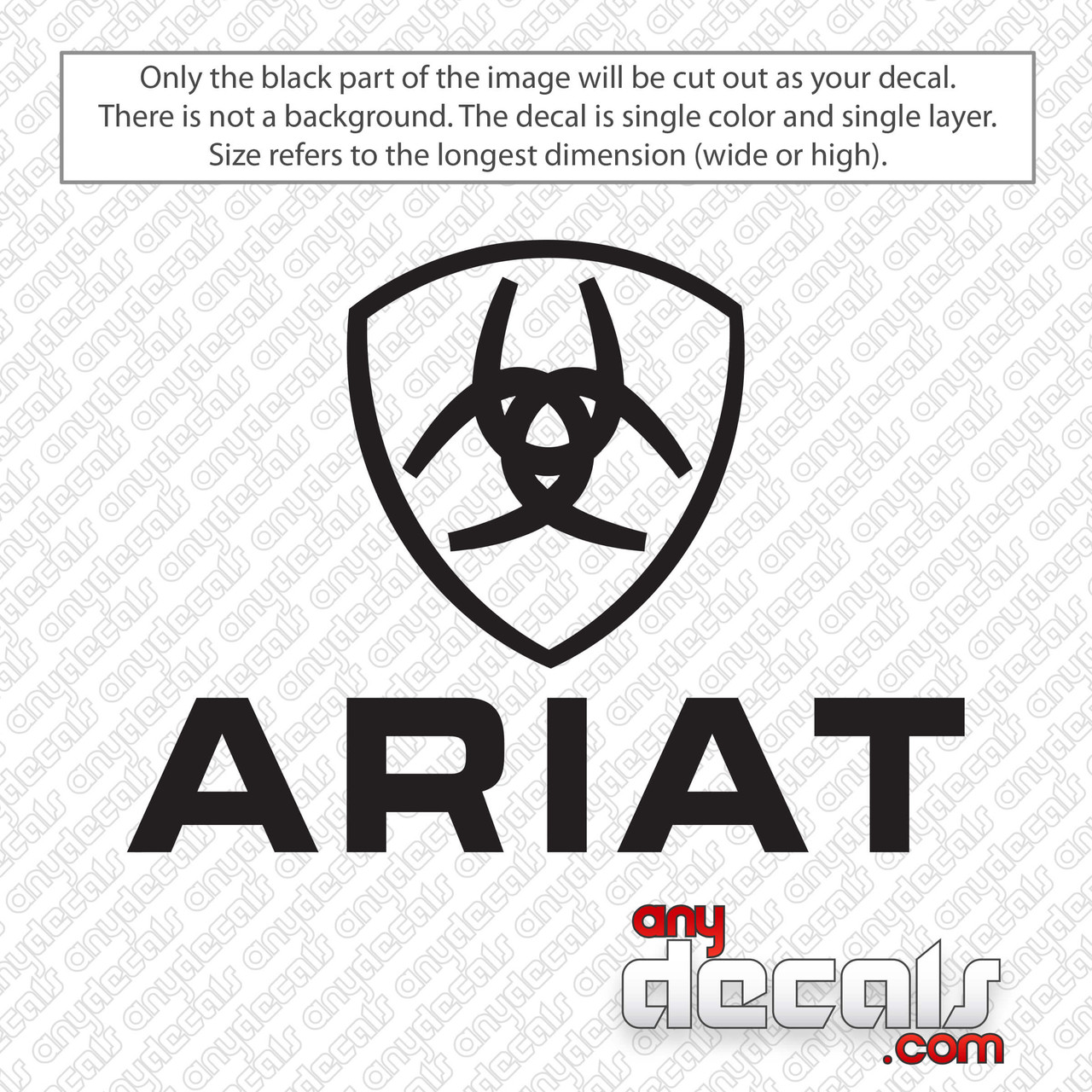 Ariat Logo Stacked Decal Sticker