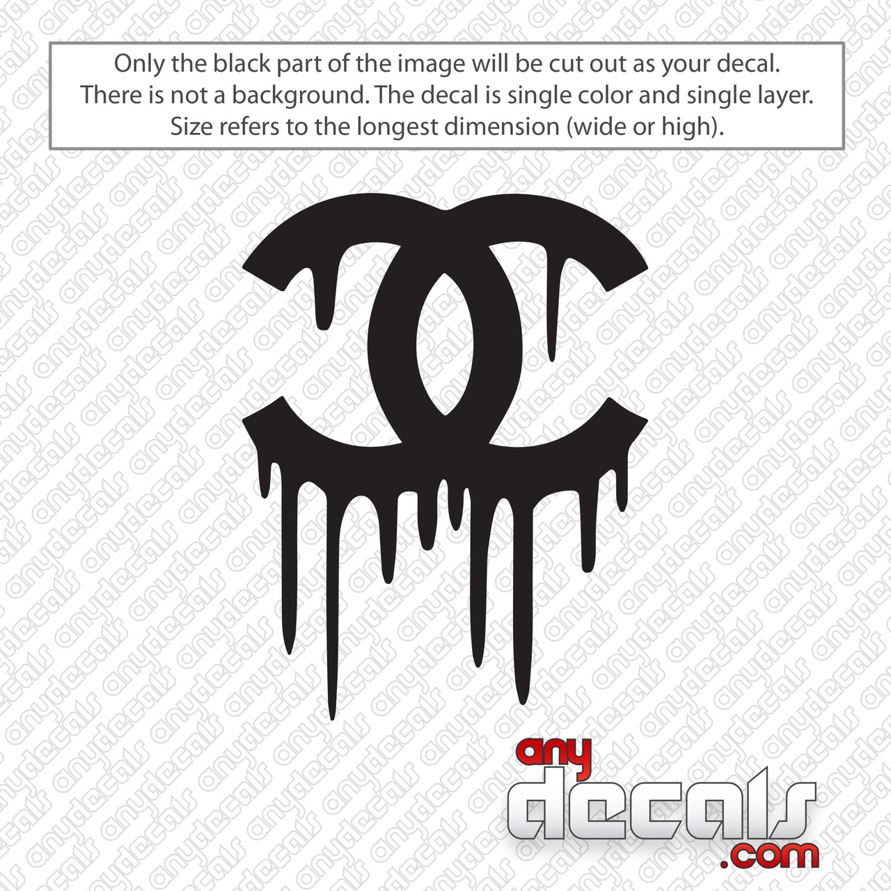 Chanel Drip Decal Sticker