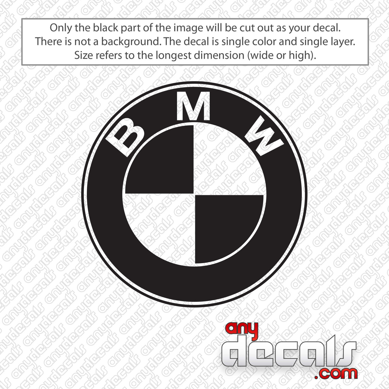 BMW Logo Decal, bmw Decor, bmw symbol, bmw Sticker, bmw Decal cfb 107