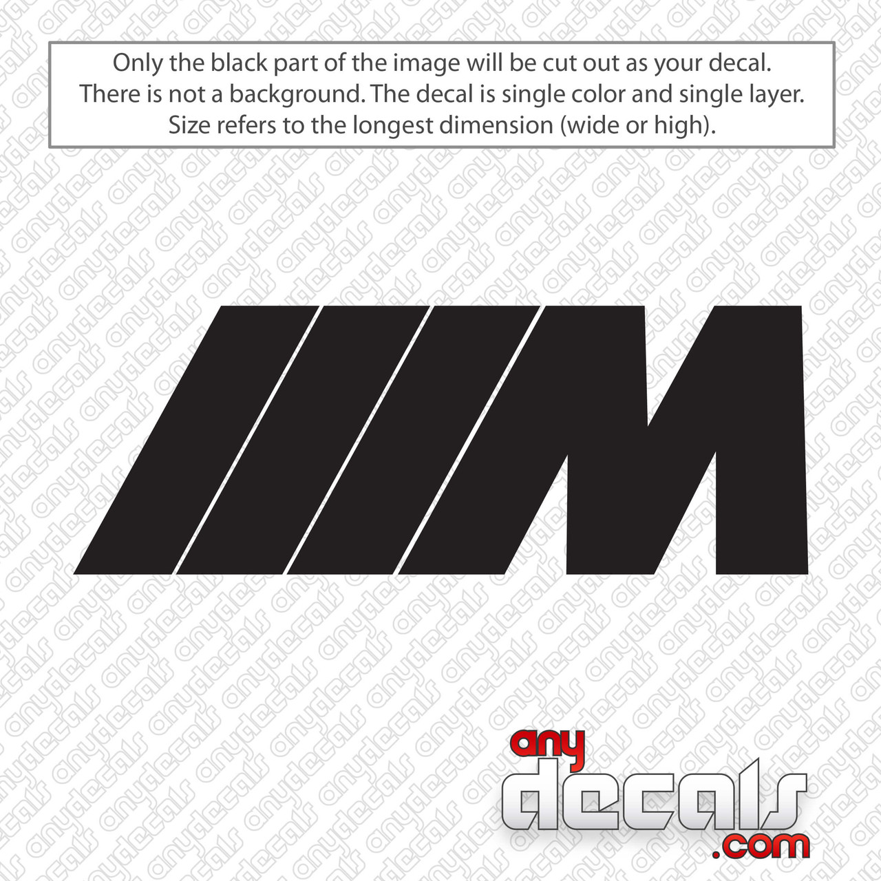 BMW M Logo Decal Sticker - AnyDecals.com