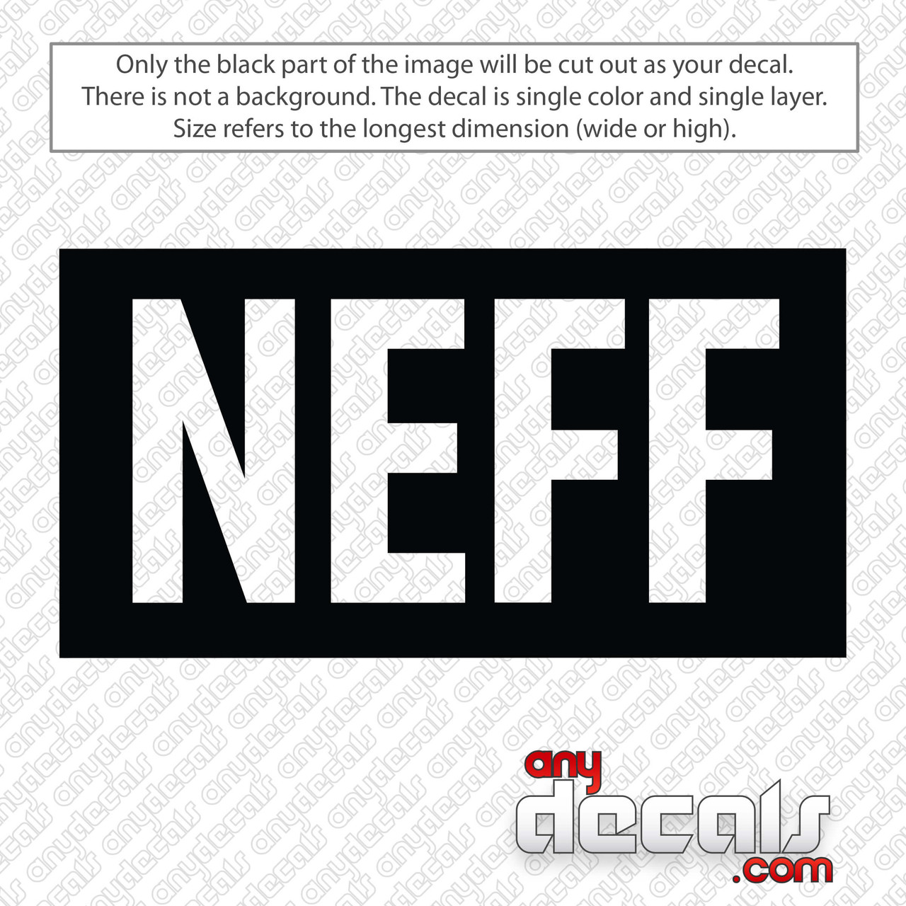 Neff Skateboards Box Logo Decal Sticker 