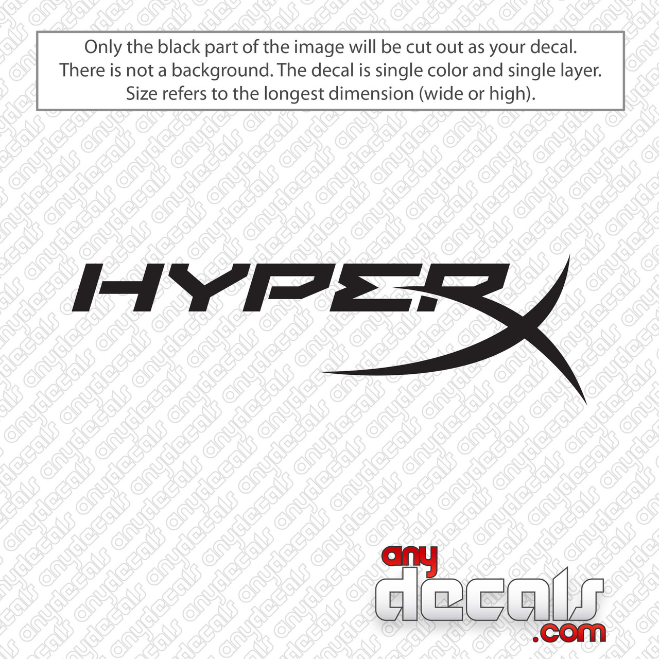 Kingston HyperX Logo Decal Sticker