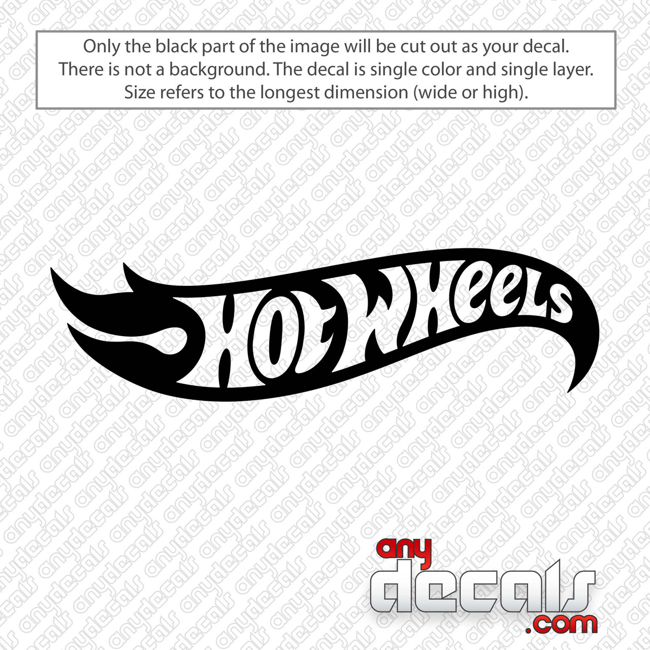 Hot Wheels Logo Decal Sticker 
