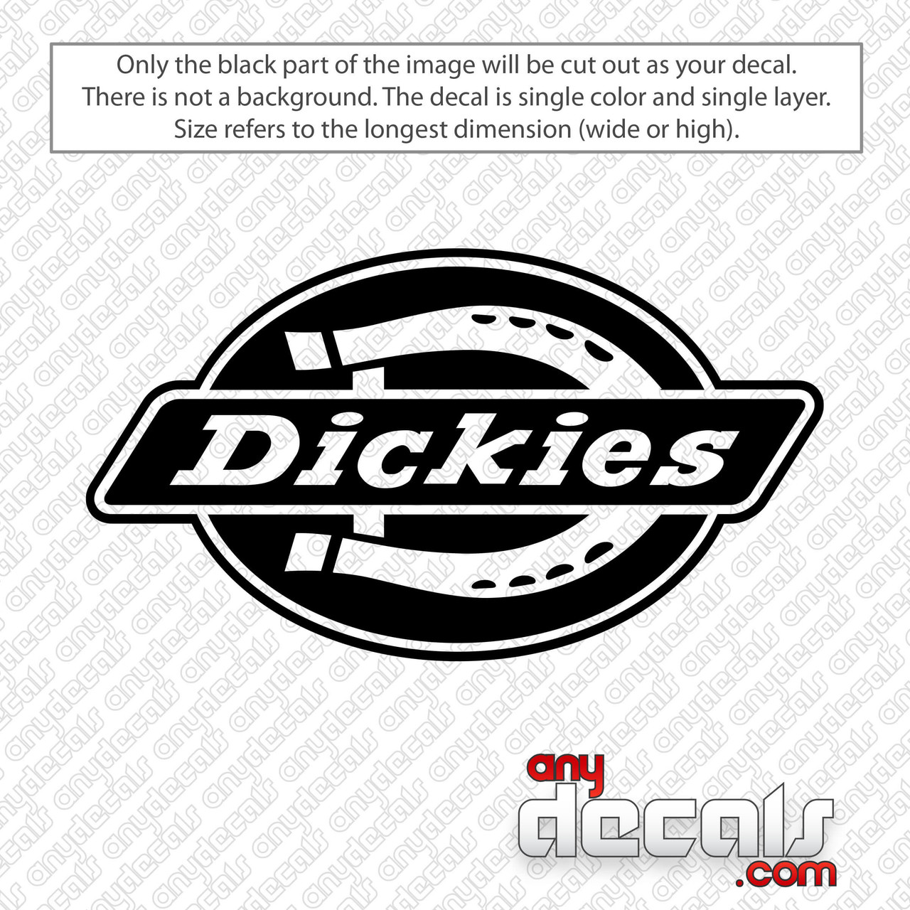 Colonial Maestro Ydmyg Dickies Logo Decal Sticker - AnyDecals.com