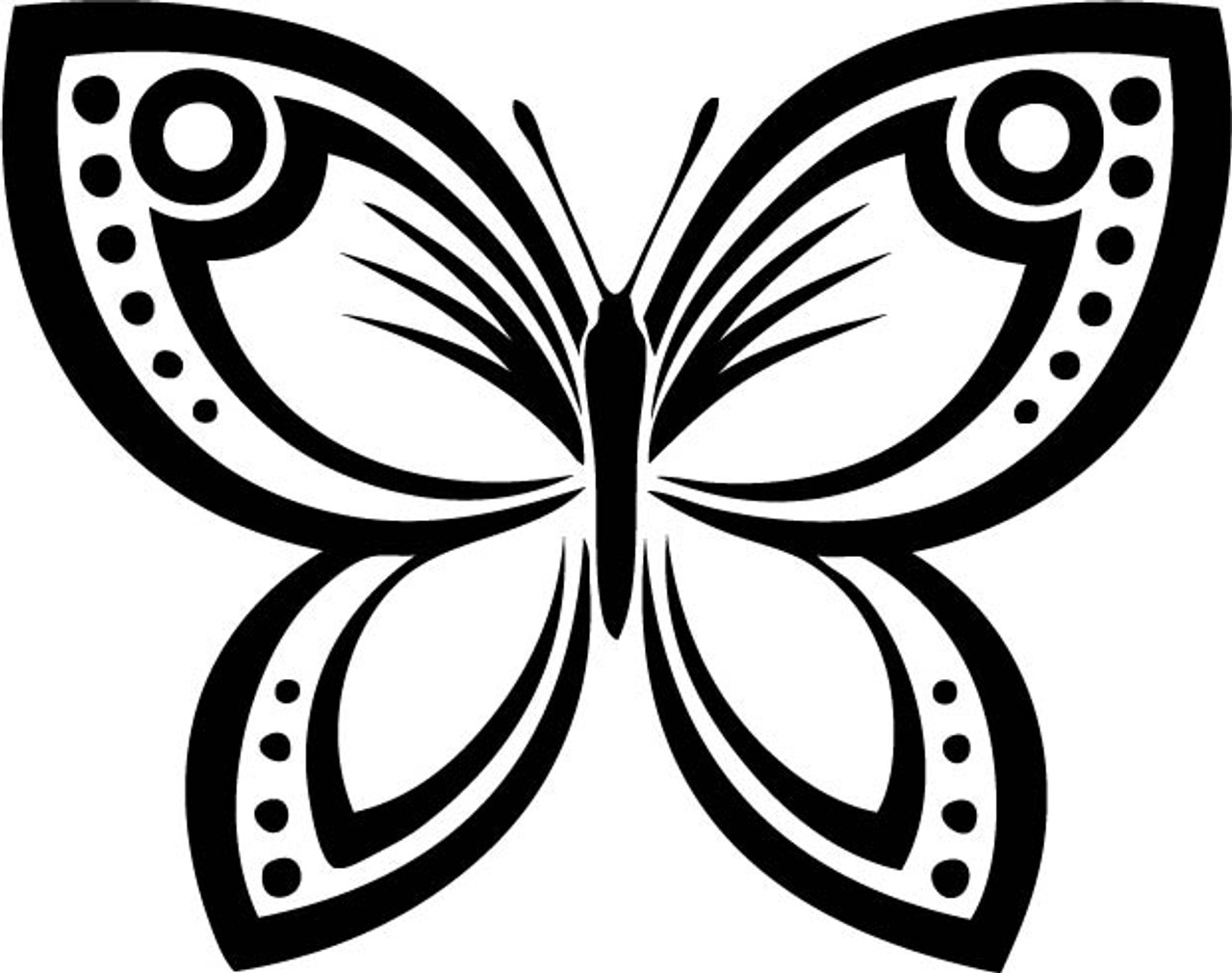 Butterfly Car Decal 02