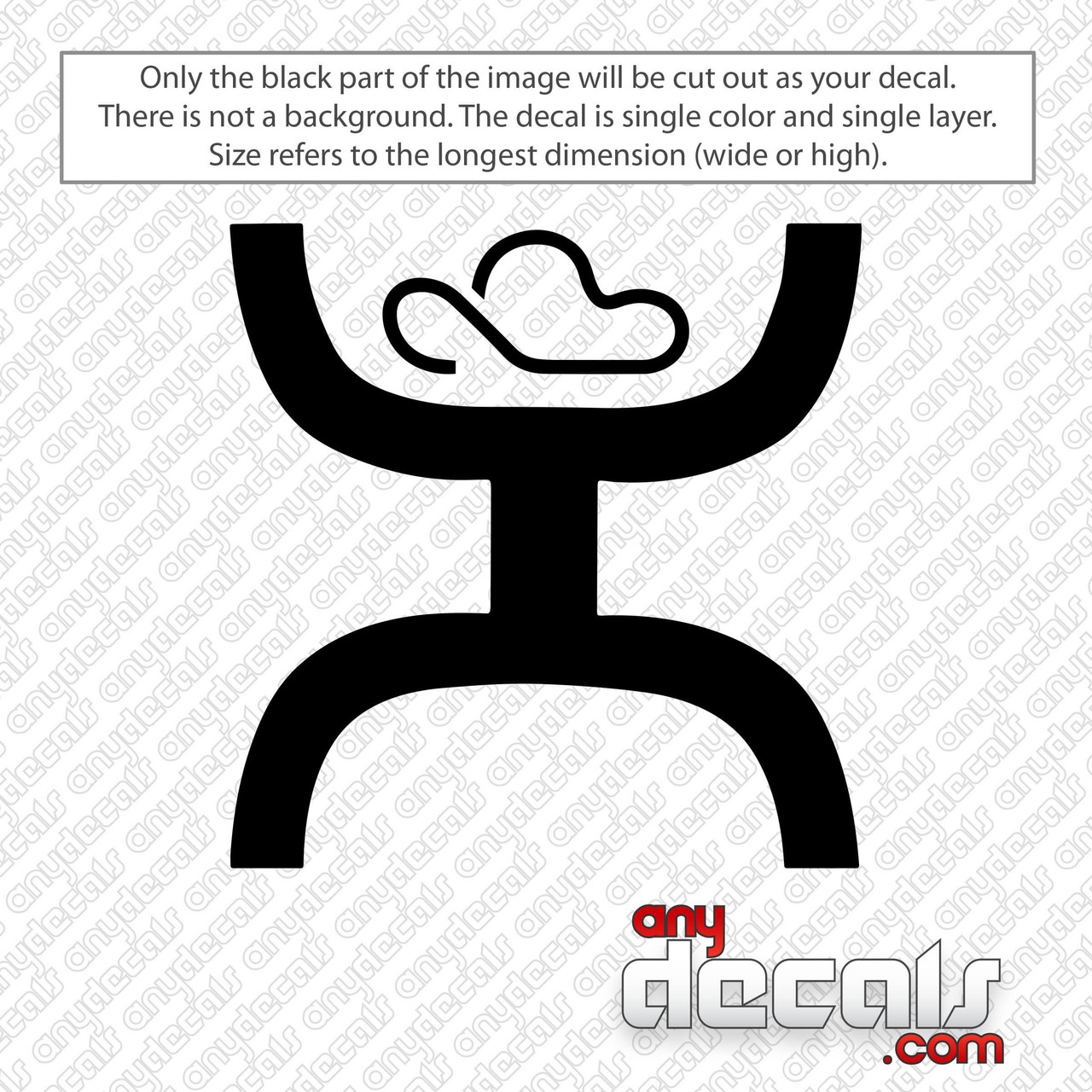 Hooey Cowboy Decal Sticker - AnyDecals.com
