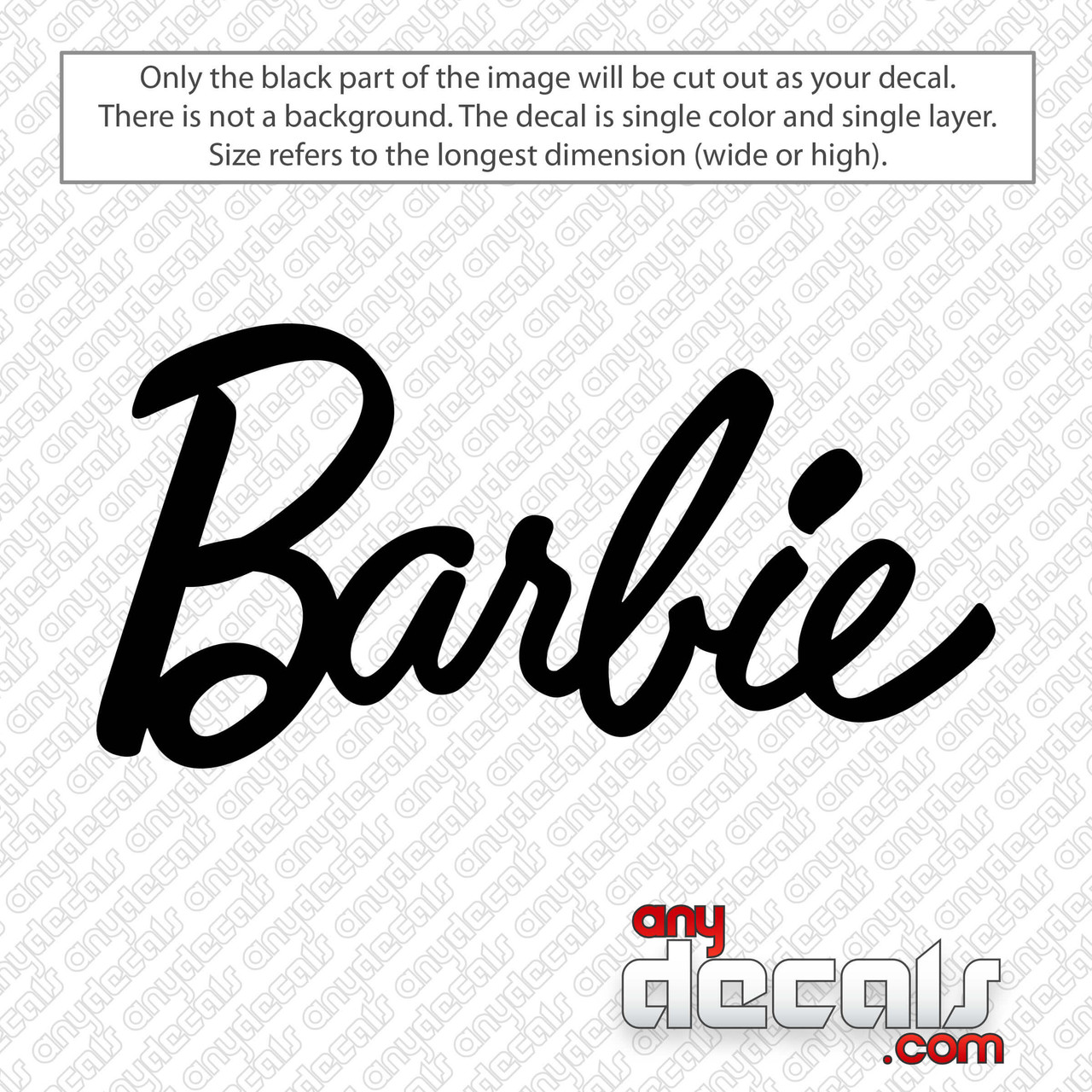 Barbie Logo Decal Sticker 