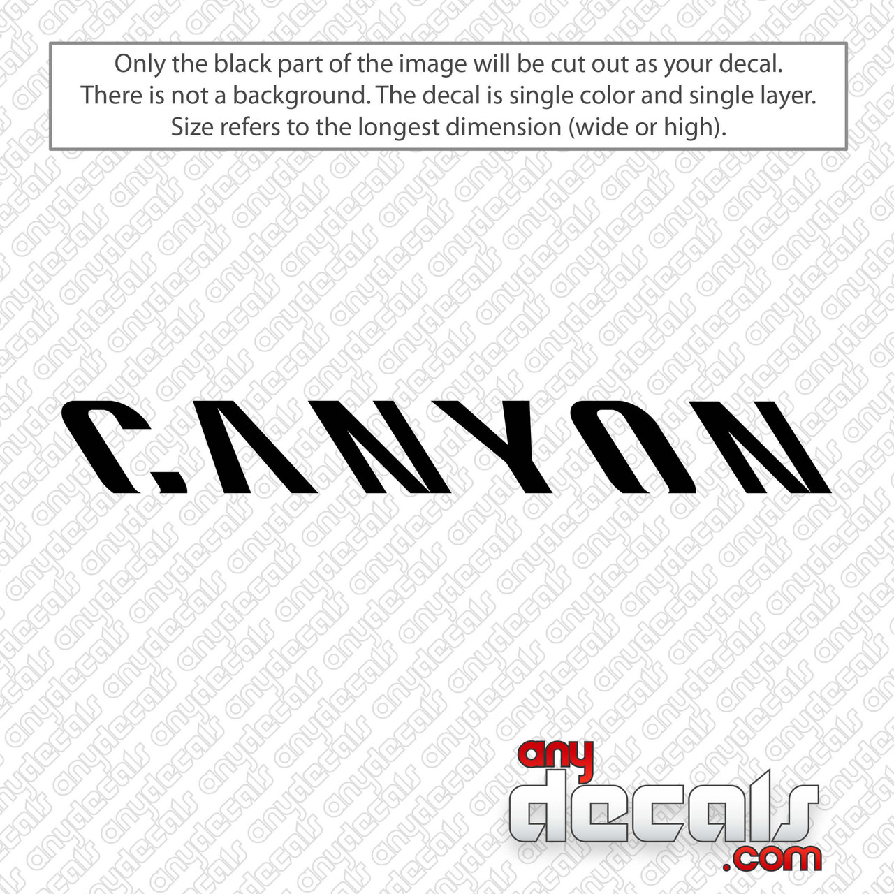 Canyon sale bike decals