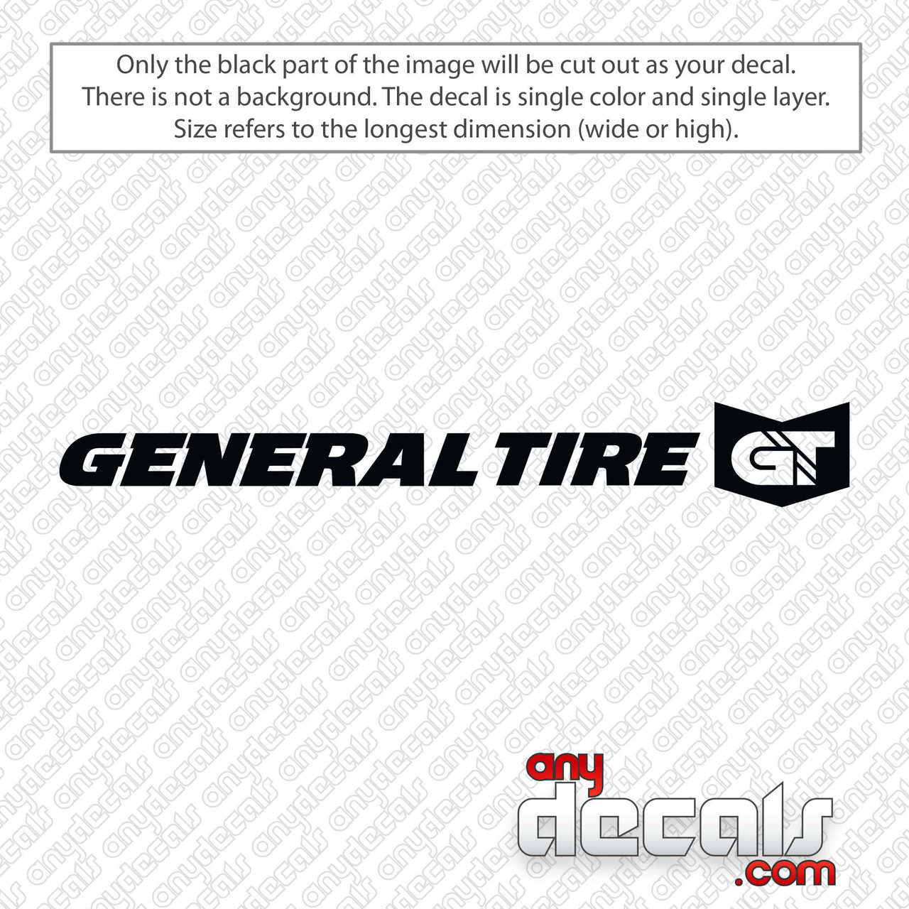 General Tire Logo Decal Sticker - AnyDecals.com