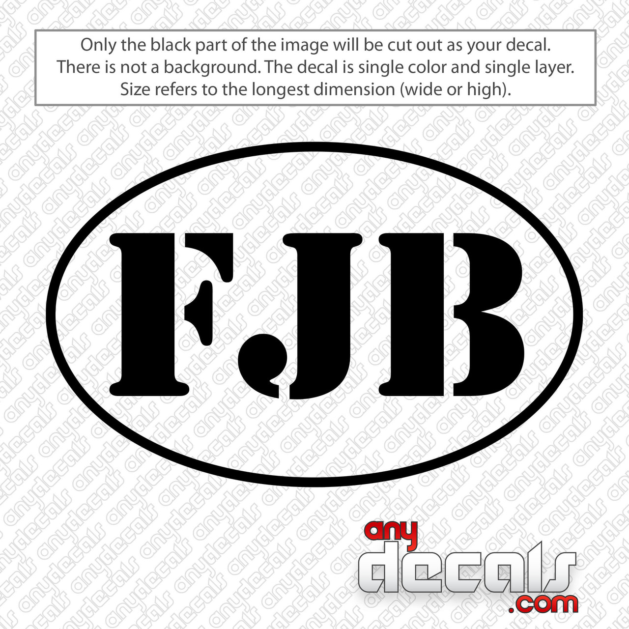 FJB Oval Decal Sticker - AnyDecals.com