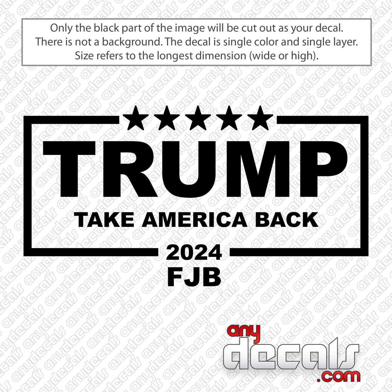 Trump 2024 Take America Back FJB Decal Sticker 