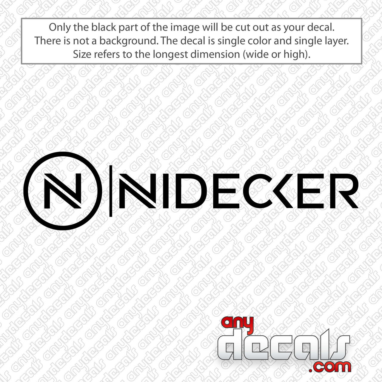 Nidecker Logo Text Decal Sticker - AnyDecals.com