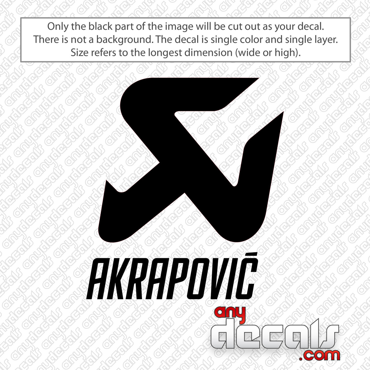 Akrapovic Decal Sticker 