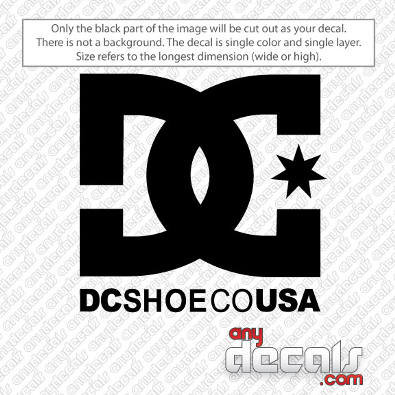 DC Shoe Co USA Car Decal