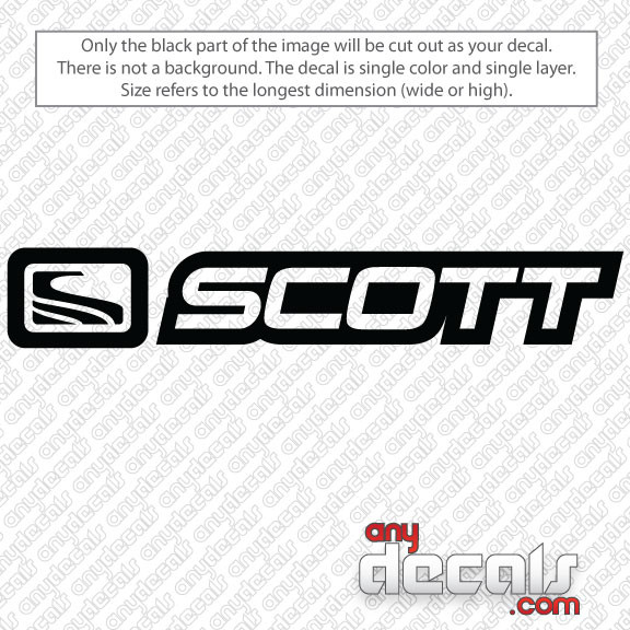 Motocross Car Decals - Scott Car Decal | AnyDecals.com