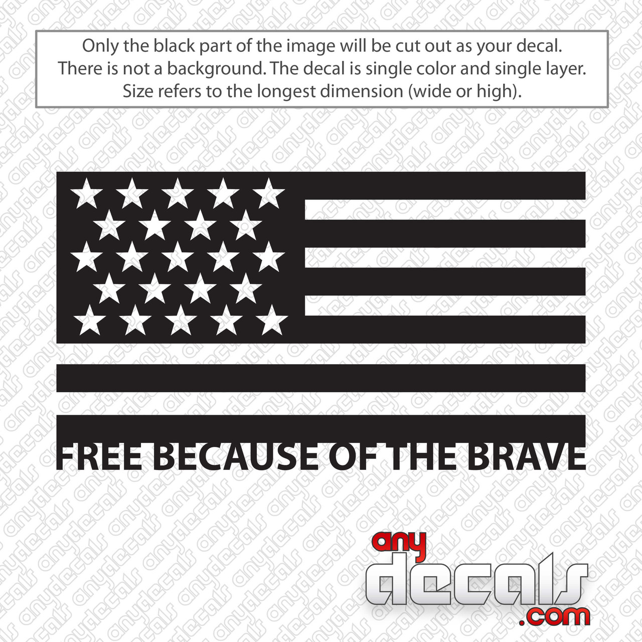 american flag car sticker