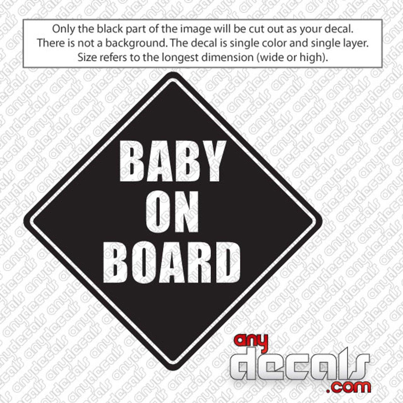 Car Decals Car Stickers Baby On Board Car Decals Anydecals Com