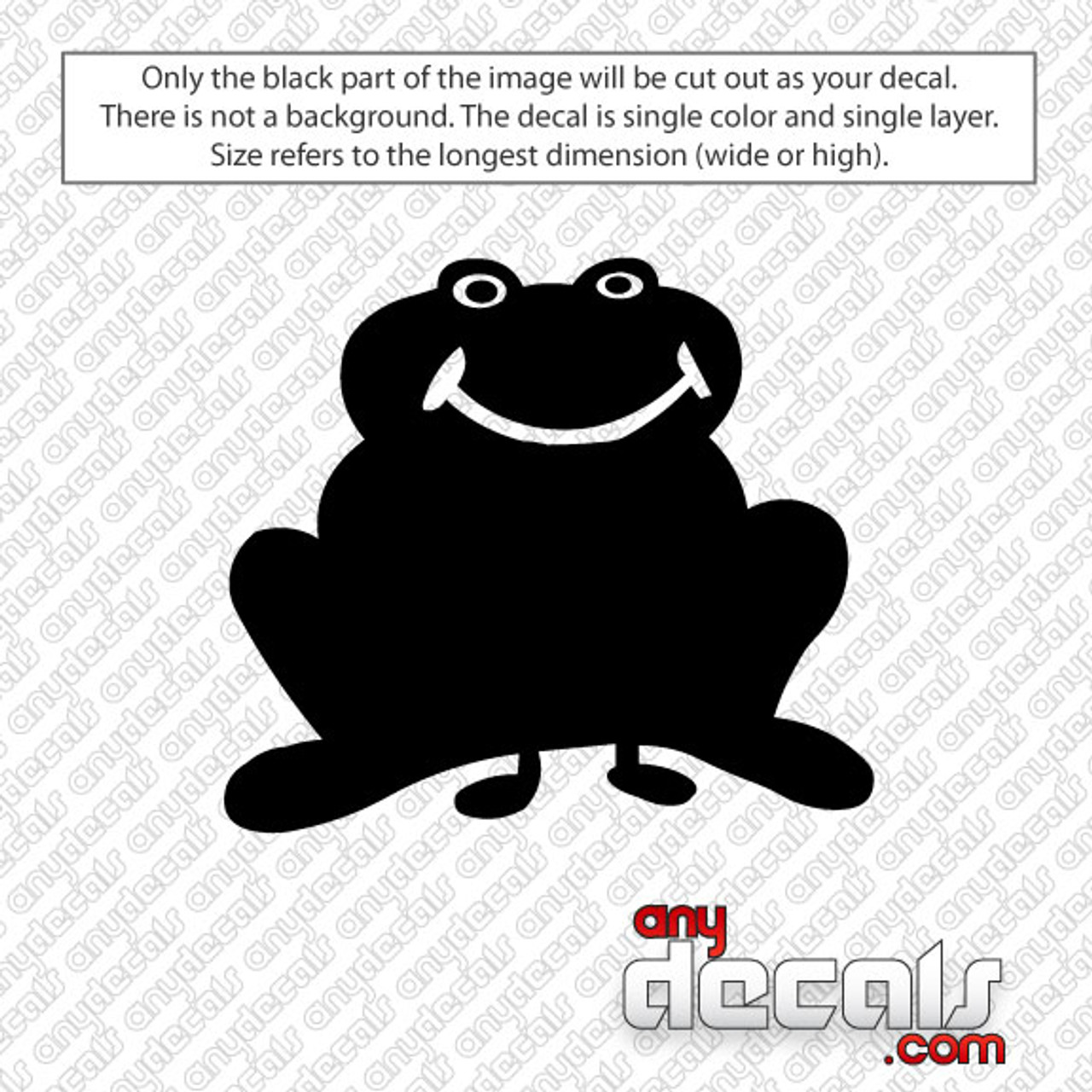 Car Decals Car Stickers Hopper The Lazy Frog Car Decal Anydecals Com