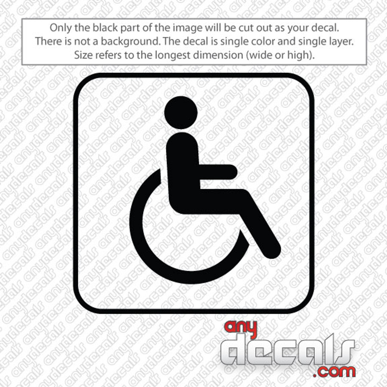 Car Decals Car Stickers Handicap Car Decal Anydecals Com