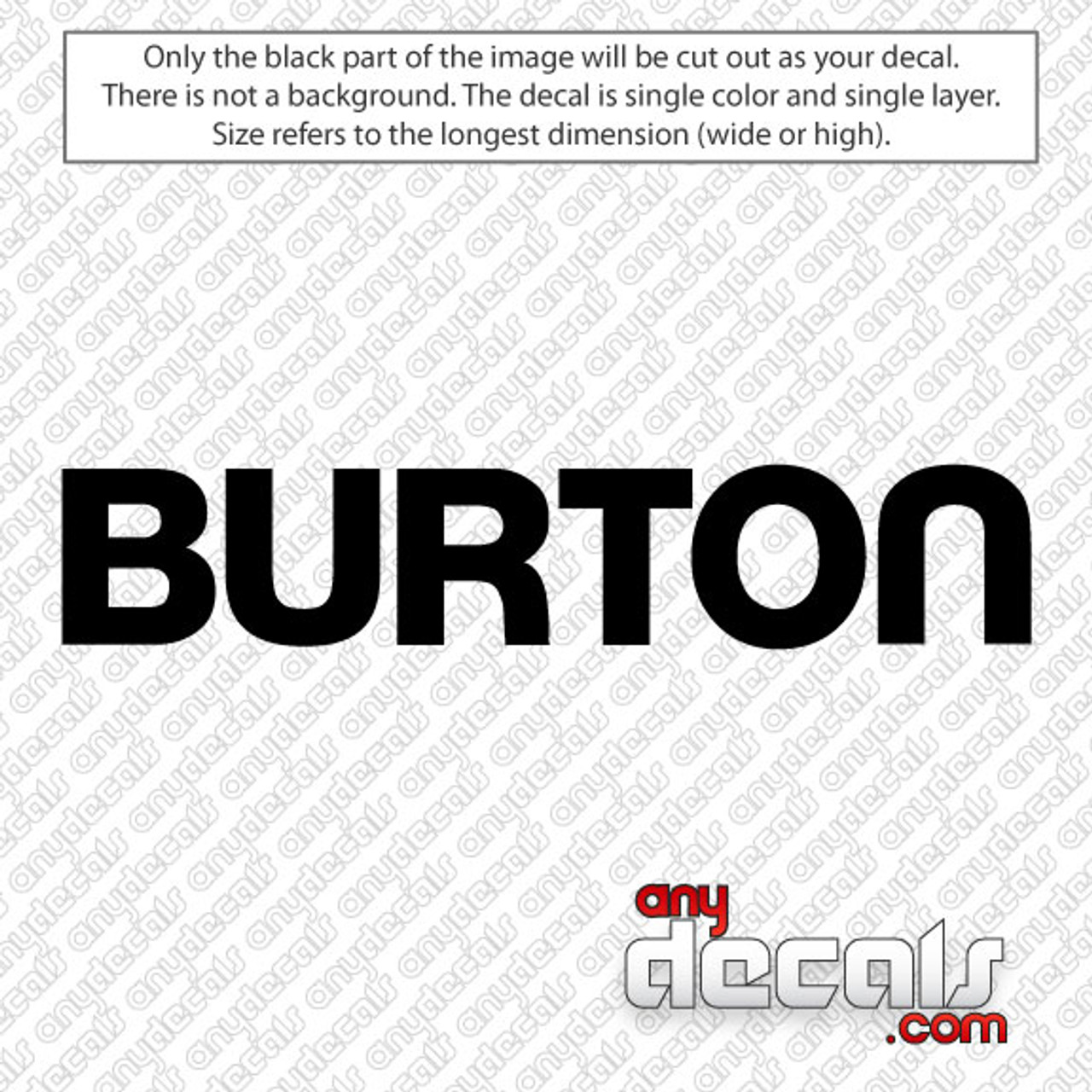 Car Decals Car Stickers Burton Snowboard Logo Car Decal