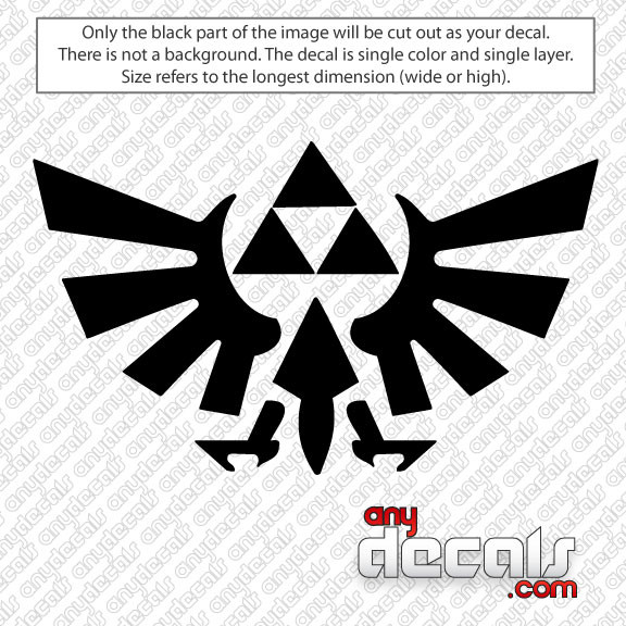 Car Decals - Car Stickers | Zelda's Tri Force Crest Emblem Car Decal ...