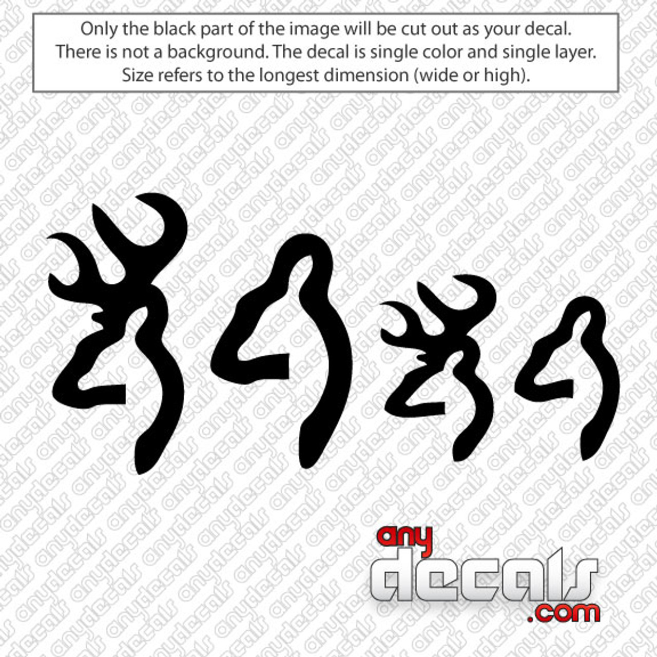 Car Decals Car Stickers Browning Deer Family Car Decal Anydecals Com
