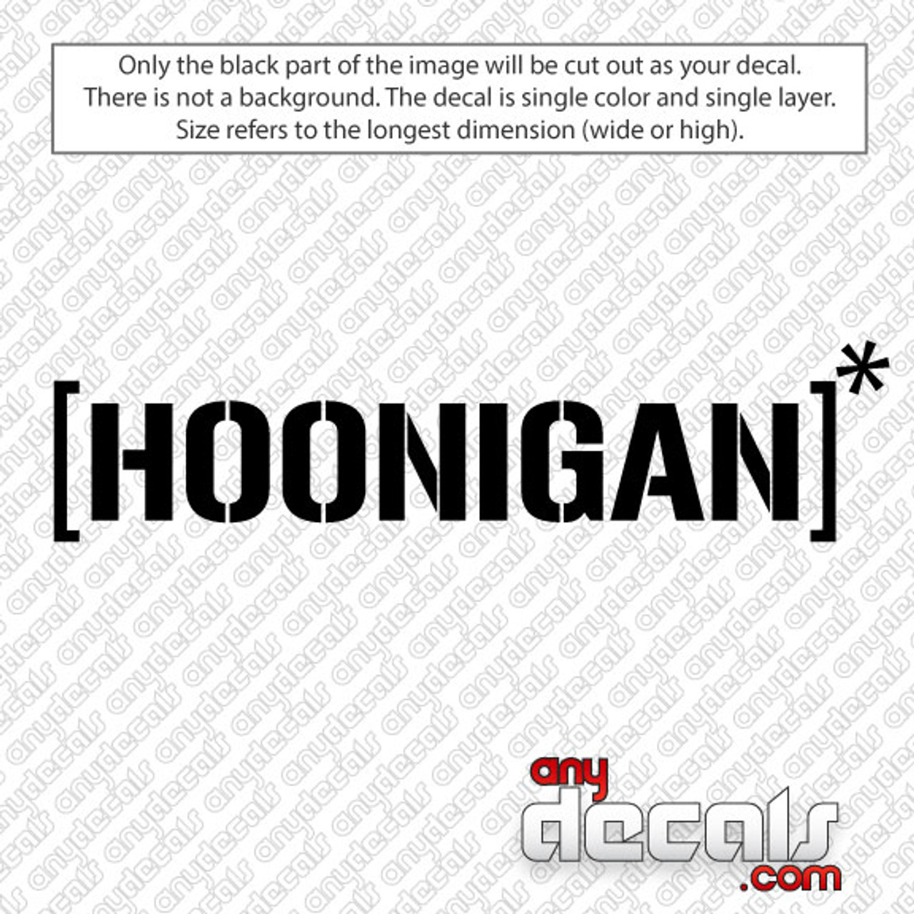 Amazon.com: Hoonigan Censor BAR Sticker (8