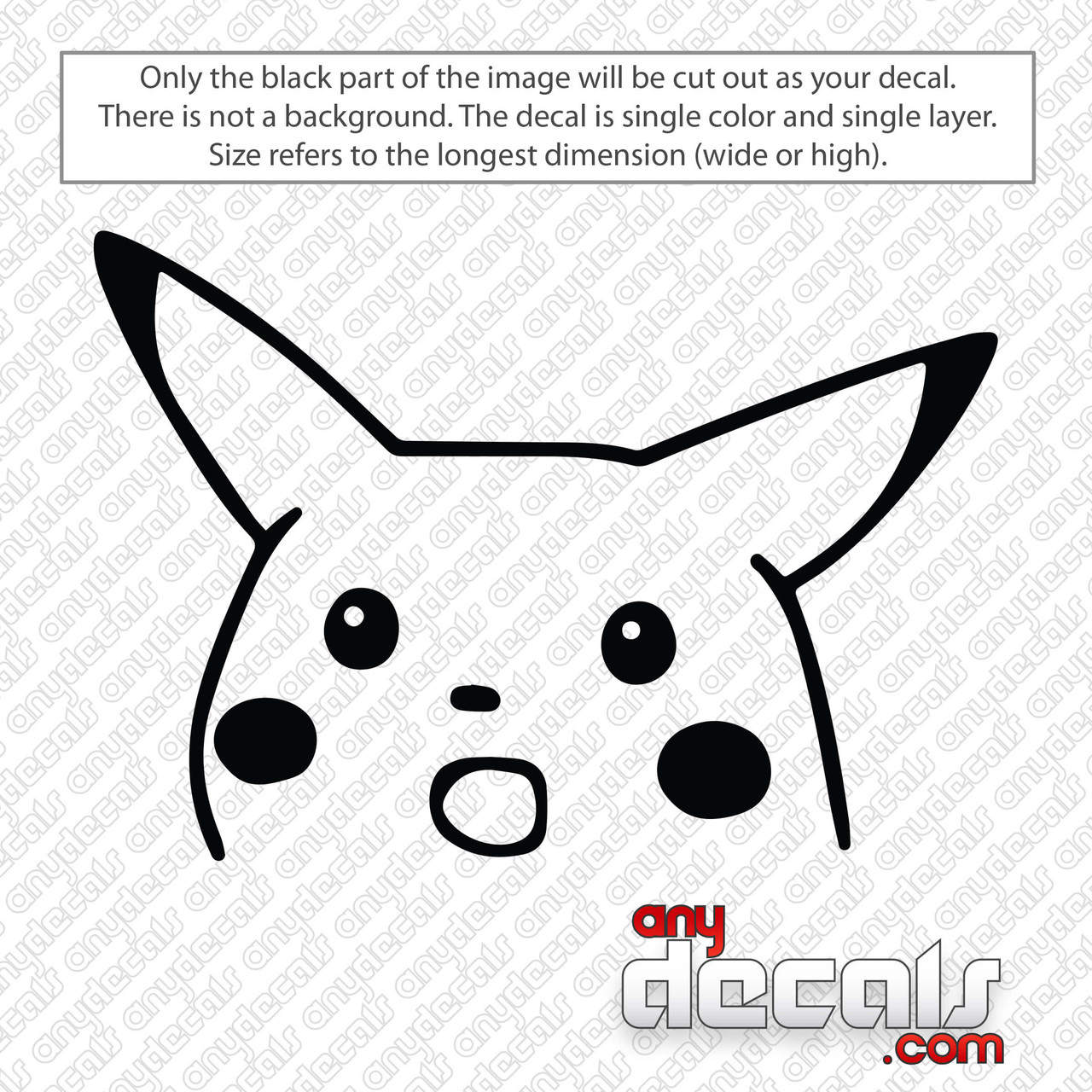 Surprised Pikachu Meme - Sticker Graphic - Decal Sticker Sticker