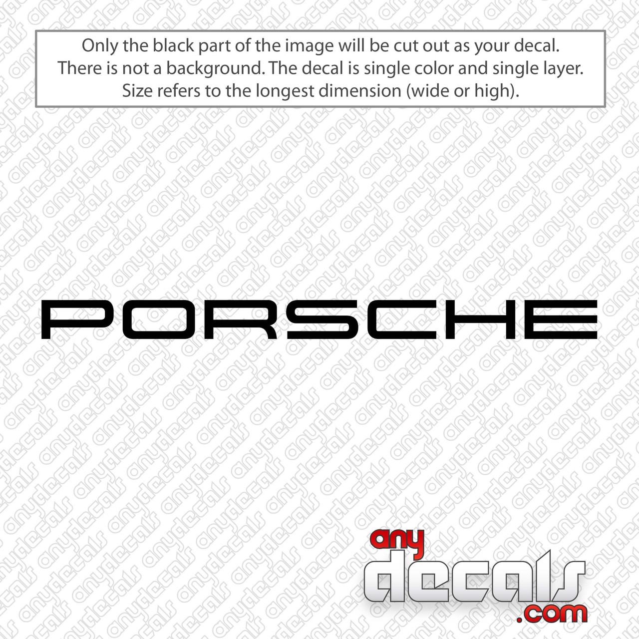 Porsche Logo Decal Sticker 