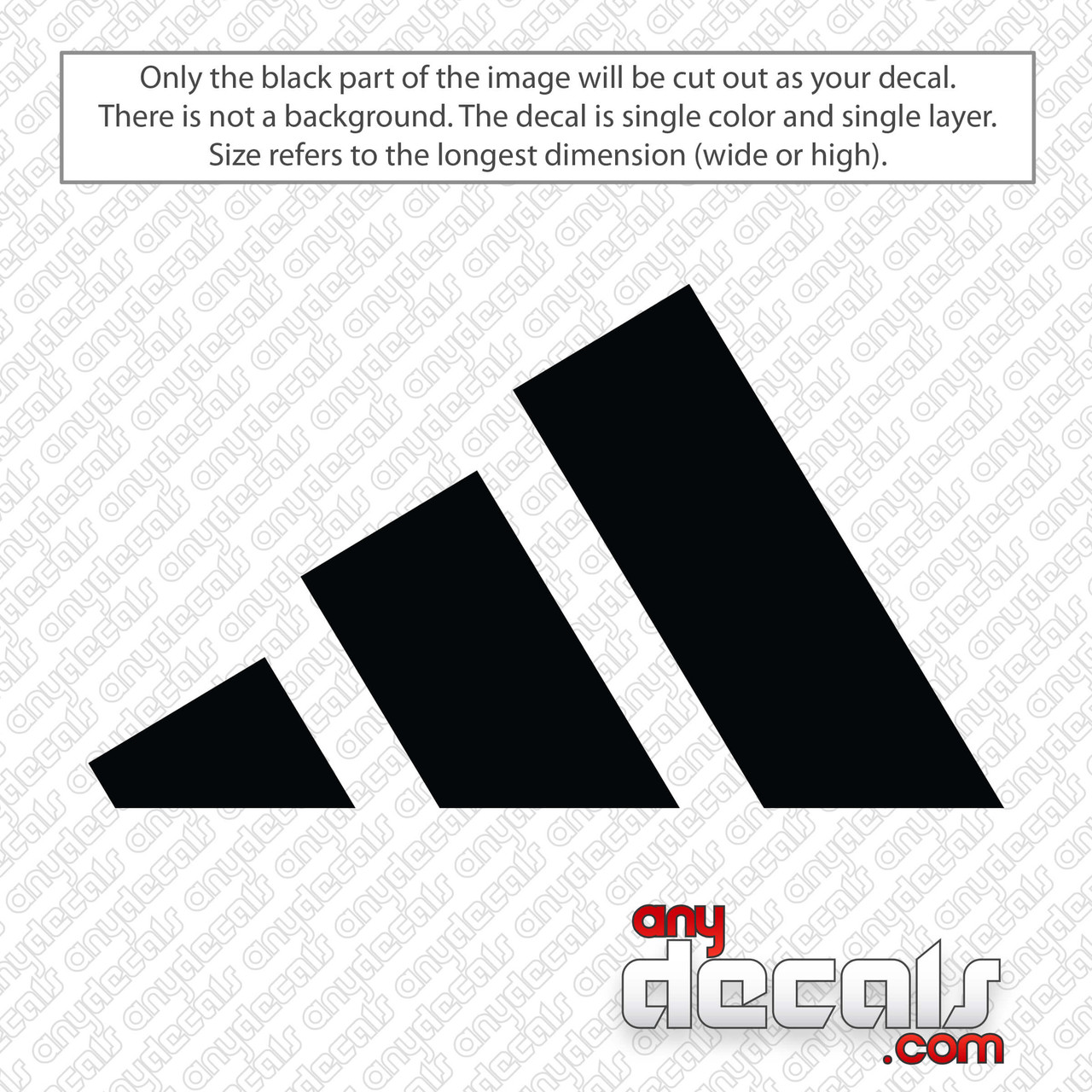 Buen sentimiento Tierra muy agradable Adidas Logo Decal Sticker - AnyDecals.com